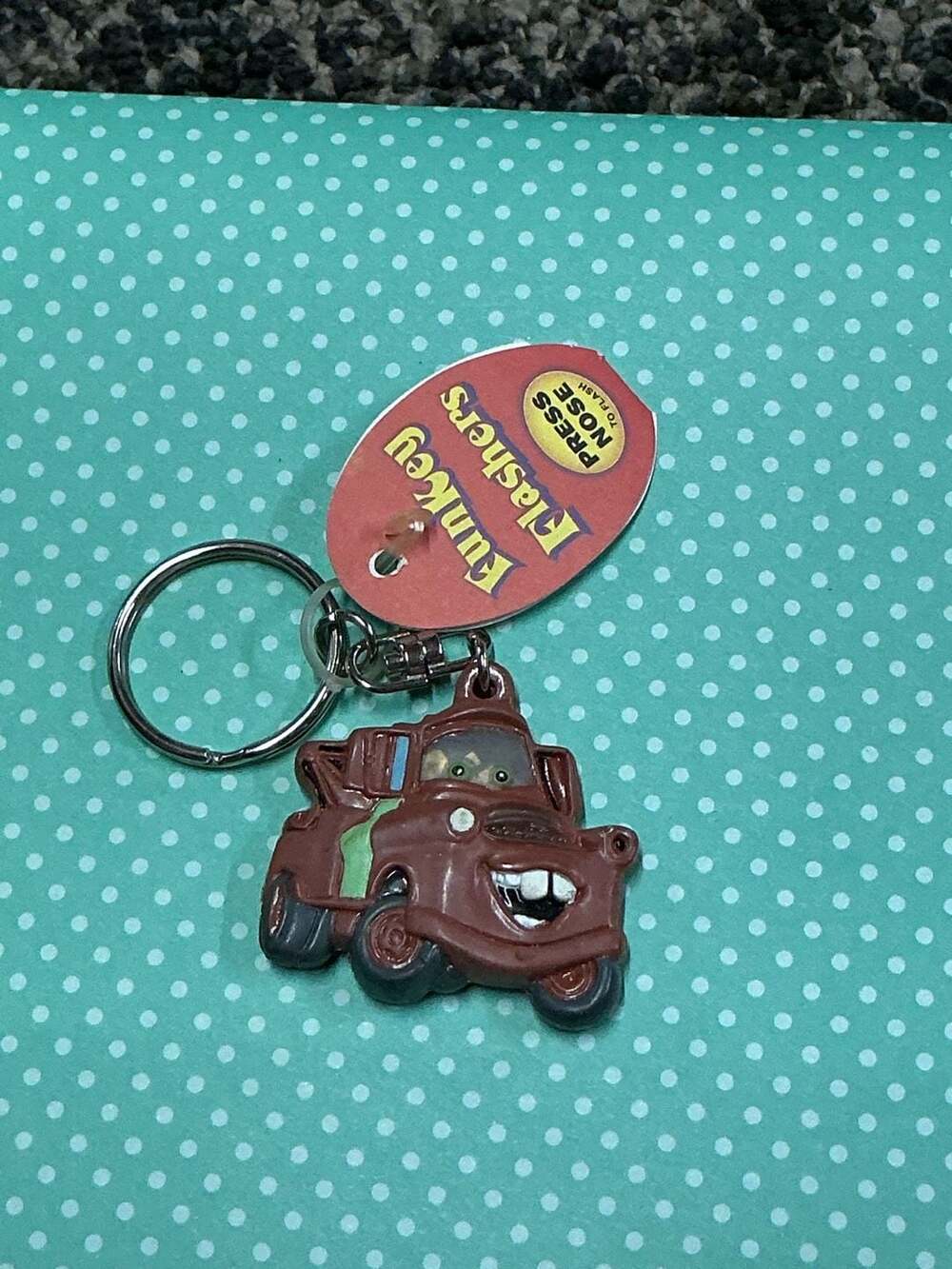 Disney Pixar Cars Tow Mater Funkey Flashers Light-Up Keychain